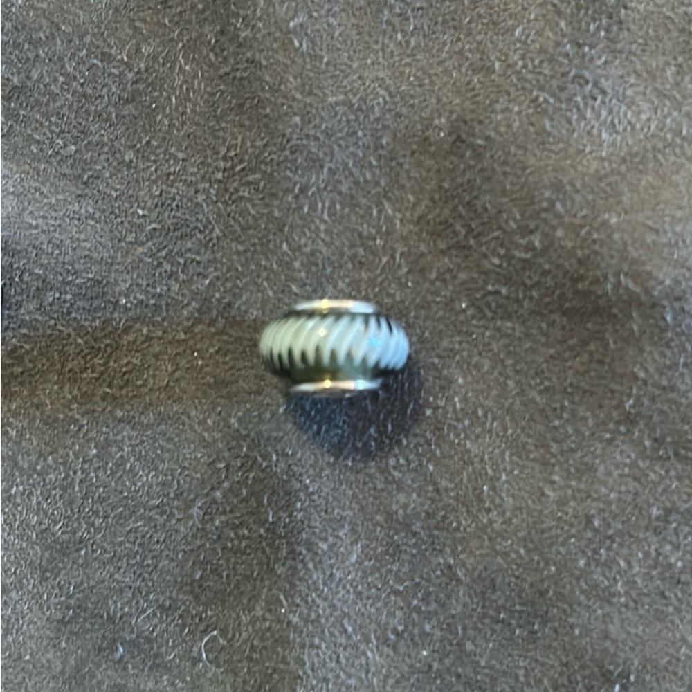 Pandora Silver and Green Charm